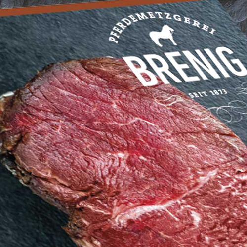 Pferdemetzgerei Brenig Logo der Pferdemetzgerei Brenig auf Kundeninformation zu Inhaltsstoffen/Hauptbestandteile Pferdefleisch