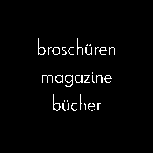 Kachel Werkschauübersicht: Broschüren, Bücher, magazine